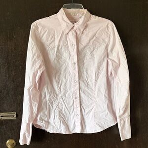 Roper Pink pearl snap button western cowgirl shirt.